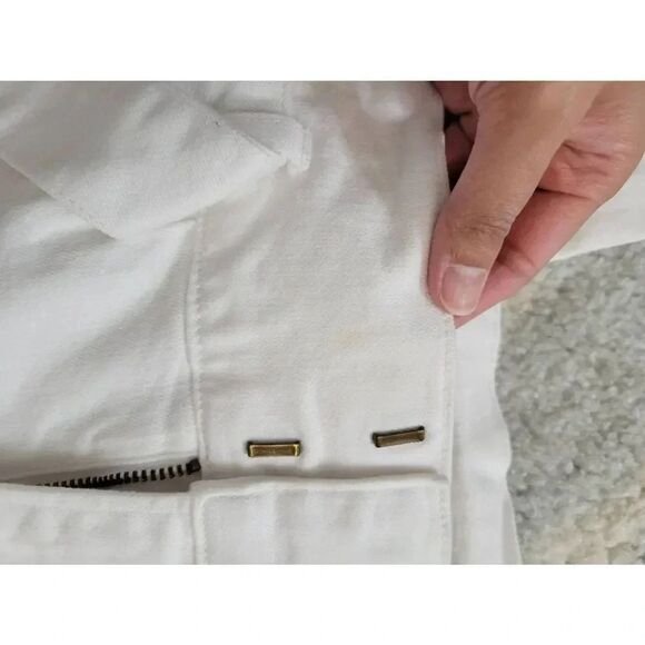 Frame belted pleated pegged white jeans 30 - Picture 7 of 9